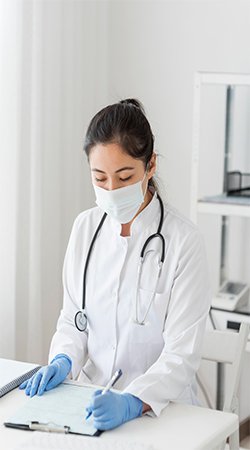 Medical team walking together in a hospital corridor